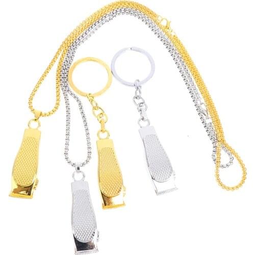 New 3D Razor Blade Pendant Necklace Men Barber Shop Hairdresser Tools Hairclippers Charms Necklaces