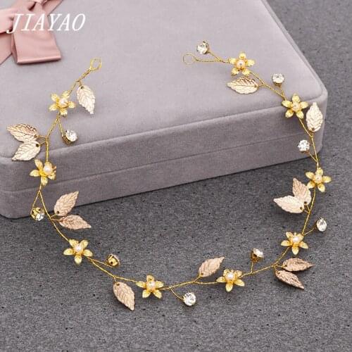 Women Hairband Golden Leaf Flower Headband Decoration For Hair Jewelry Women Hair Accessories Headband Hair Ornaments