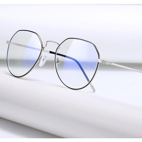 New Fashion Anti Blue Ray Glasses Unisex Comfortable Durable Polygon Eyewear Frame Daily Life Blue Light Protection Eyeglasses