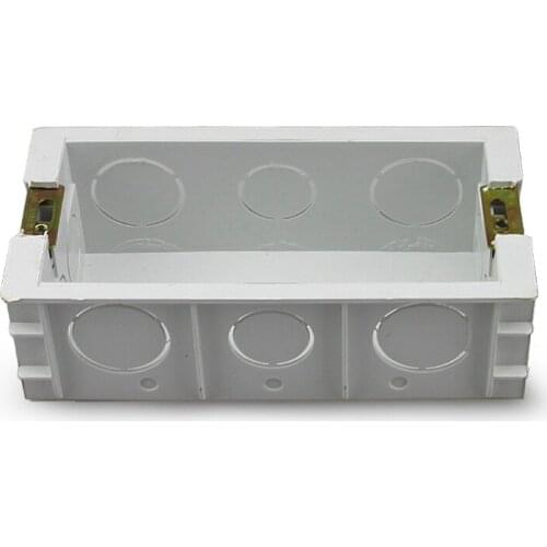 Refractories Material Wall Mounting Box 118 Type Internal Cassette Wiring Box White Back Box 133mm*65mm*45mm
