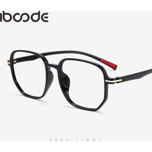 Iboode Men Women TR90 Polygon Glasses Fashion Transparent Spectacle Retro Big Frame Eyeglasses Female Goggle Unisex Eyewear New