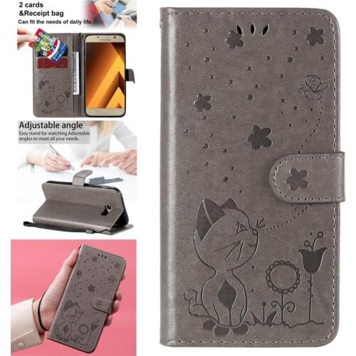 Fitted Cases For coque Samsung A520 Bright PU Leather Wallet Flip Phone Cover telefon A5 2017 Estojo Etui Case Movil samsjng