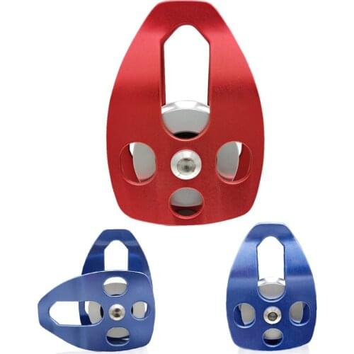 Hot Sale Climbing Rope Pulley 32KN Rock Climbing Pulley Single Roller Red Rigging Swing Sheave Pulley High Altitud Hauling Gear