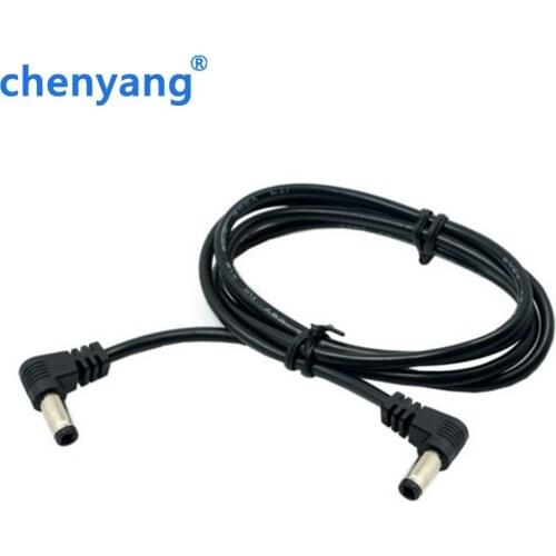 DC Power 5.5 x 2.1mm / 2.5mm Male to 5.5 2.1/2.5mm Male Plug Cable Right Angled 90 Degree 60cm