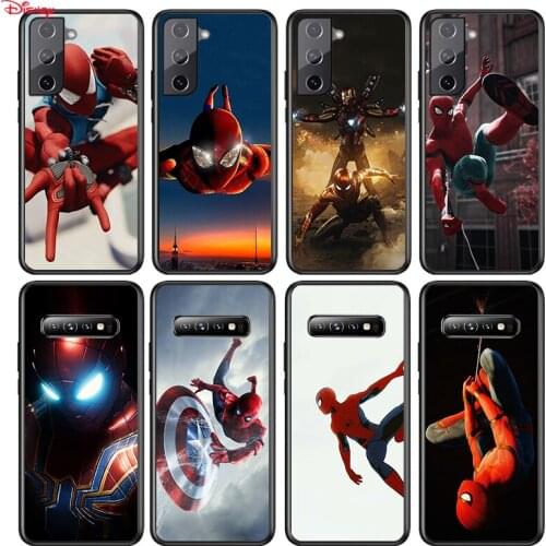 Silicone Cover Spider Man Iron Man For Samsung Galaxy S21 S20 FE Ultra S10 S10E Lite S9 S8 S7 Edge Plus Phone Case