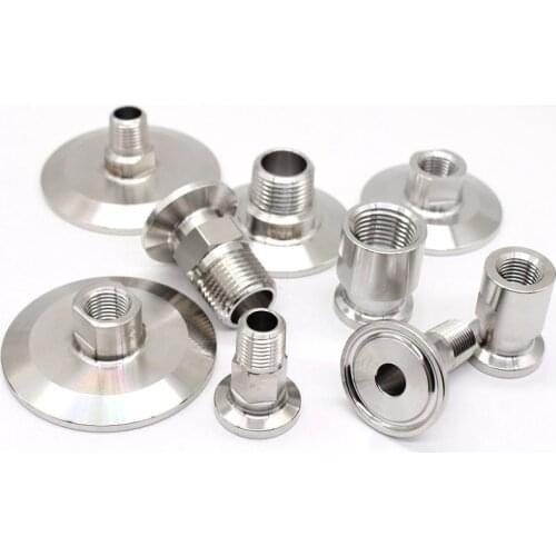 1/4" 3/8" 1/2" 3/4" 1" NPT Female Male 0.5" 1.5" 2" Tri Clamp SUS304 Stainless Steel Sanitary Pipe Fitting Connector Homebrew