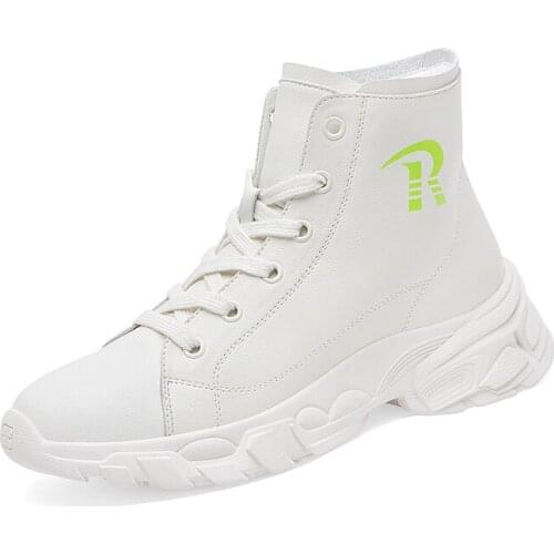 Round Toe Platform High-Top Shoes, Lace-Up Solid Color Shoes, WomenS Platform WomenS Shoes