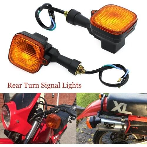 Pair Rear Turn Signal Lights for Honda XL200R XL 200 R 1983-1984 Repro Indicator