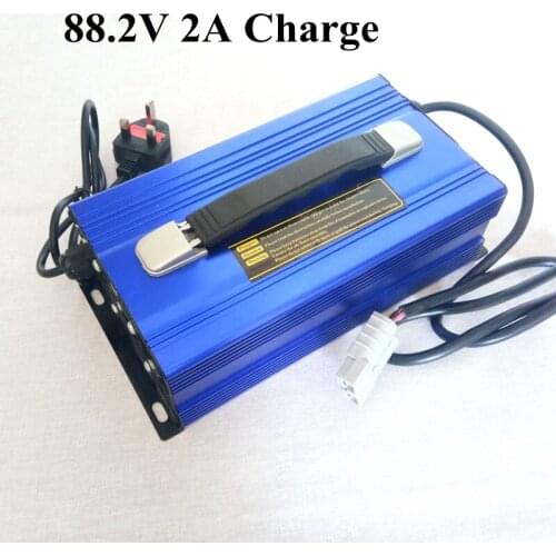 88.2V 2A Charger 77.7V Li-ion Battery Charger for 21S 77.7V Lipo Lithium Battery Pack Quick Charge Fully Automatic Stop