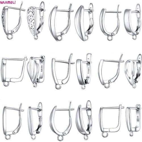 DIY Jewelry 925 Sterling Silver Earrings Clasps Hooks For Women Handmade Making Accessories Fashion Design Wholesale