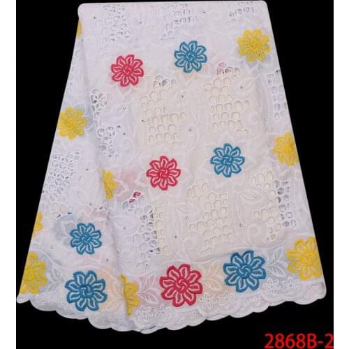 Women french Floral lace sequins embroidery Hollow lace high quality wedding party dress DIY Cotton lace fabric 5Yards