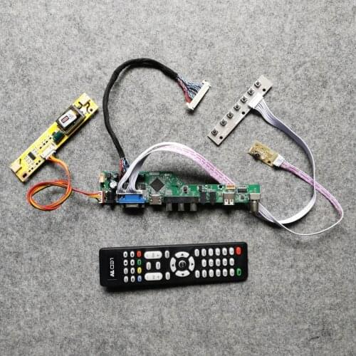 LCD display universal controller board screen VGA+AV+USB DIY kit For M240HW01/M215HW01/M215HW03 2CCFL 1920*1080 LVDS 30-Pin