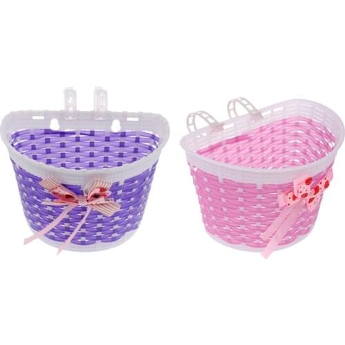 2Pcs Kids Cycling Bike Bicycle Handlebar Bag Front Basket Pouch Detachable Bicycle Accessories