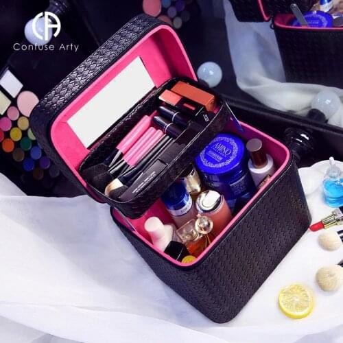 2018 Professional Cosmetic Boxes Womens Large Capacity Storage Travel Makeup Bag Cosmetic Case
