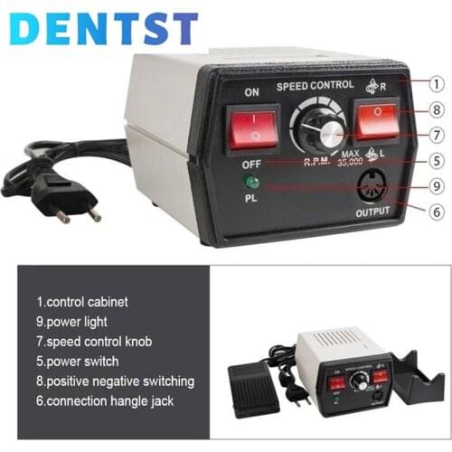 35K RPM Dental Lab Jewelry Micro motor Polishing Micro Motor Handpiece (A-18,A-90,A-204) + Micromotor Polishing Control Unit