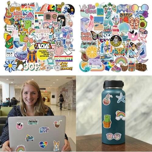 50Pcs Cute Waterproof Cartoon Vinyl Graffiti Stickers For Helmet Laptop Suitcase Skateboard
