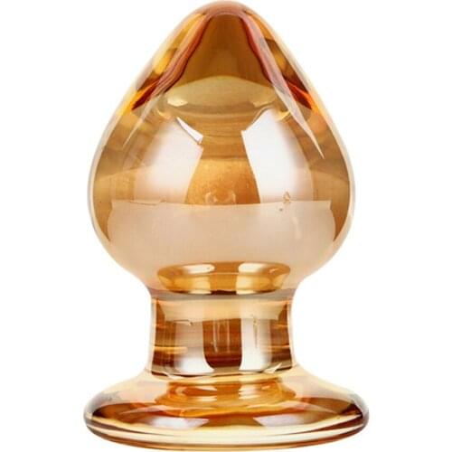 Big Glass Butt Plug Dildo Large Anal Beads Ass G-Spot Stimulator Massager Crystal Sex Toy Female Masturbation Sex Product