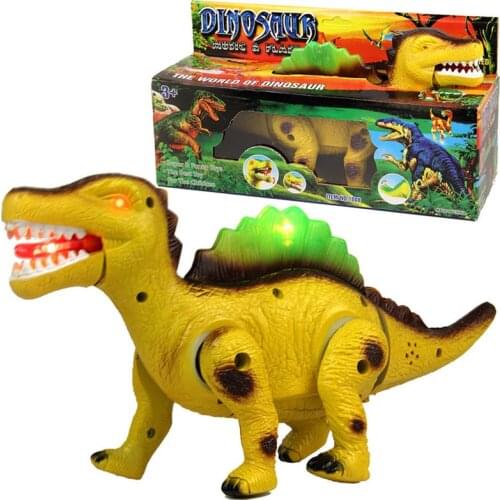 Electronic Simulation Dinosaur Toys Flashing Walking Tyrannosaurus with Sound Glowing for Kids Children
