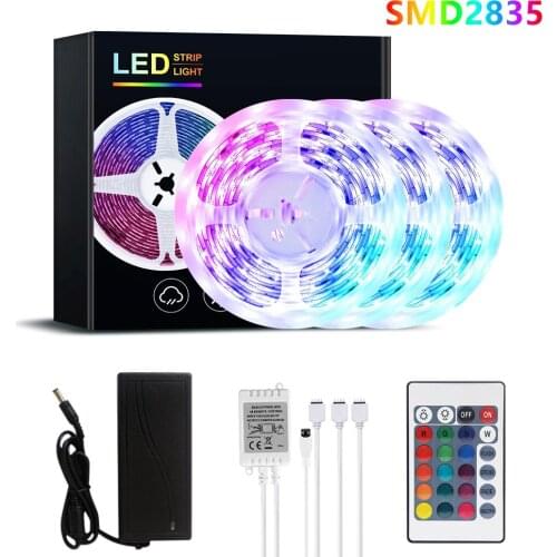 RGB LED Light Tape Flexible LED Strip Light rgb Decoration Lamp Waterproof TV LED Backlight Colorful Ribbon Strip Lamp SMD2835