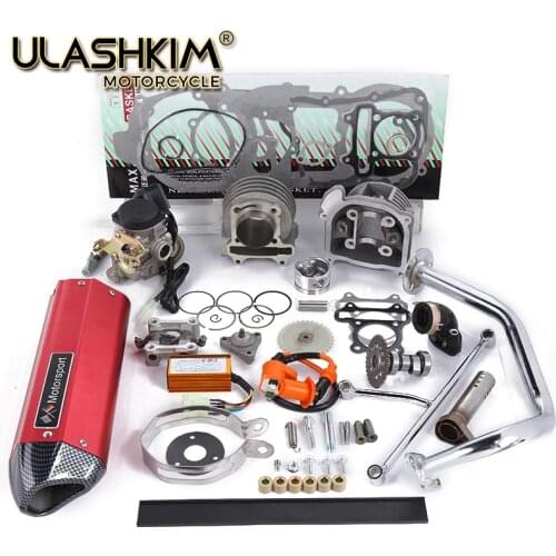 GY6 50 80 upgrade 100 cc 137QMA QMB139 4 STROKE CYLINDER KIT Head Racing Exhaust Camshaft Rollers Oil Gear Arms Assemly