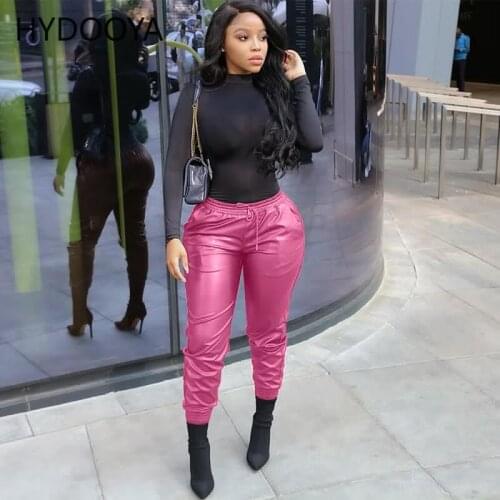 HNDOOYA Women's Leather Pants