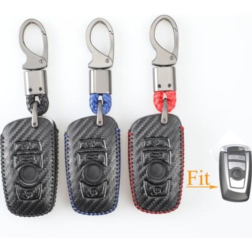 Kutery 3 Butttons Leather Car Remote Key Case For Bmw 520 525 1 3 4 5 6 7 Series F10 F20 F30 Car Styling