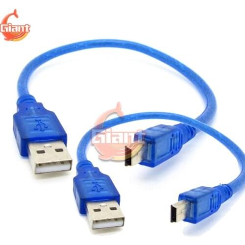 30cm 0.3m USB 2.0 A Male to Mini B 5 Pin Male for MP3 MP4 Camera Mobile Phone PC Mac Devices Data Sync Cable Charging Cord Line