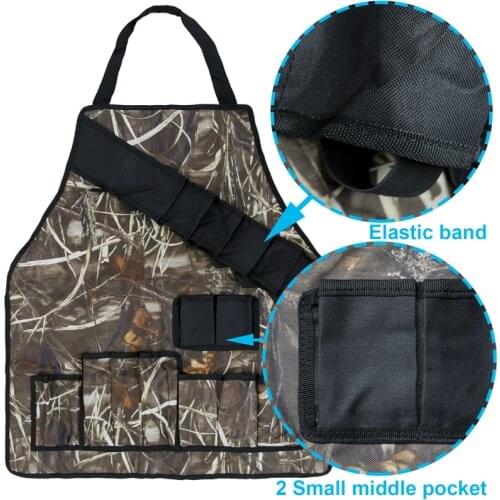 Camouflage Outdoor Barbecue Waterproof BBQ Picnic Apron Multifunction Grill Beer Condiment Holder Multi-pockets Utensil Sets