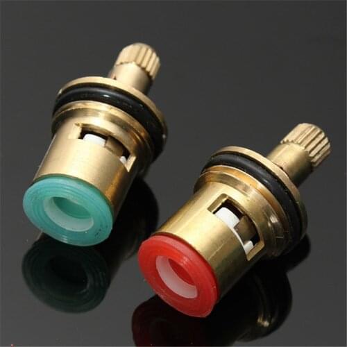 Faucet Cartridge 2Pcs Standard 1/2 Thread Ceramic Water Mixer Tap Inner Faucet Disc Valve Replacement Hot and Cold Water