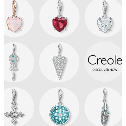 Crystal Heart Dreamcatcher Infinity Cross Mandala Flower Blue Feather Charm Pendant,2019 Jewelry Trendy 925 Sterling Silver Gift