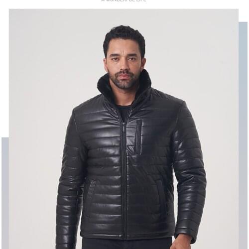 Leather Jacket Men 2021 Fashion Mens Winter Coat Mens Casual Brand Apparel OGMANDO2080