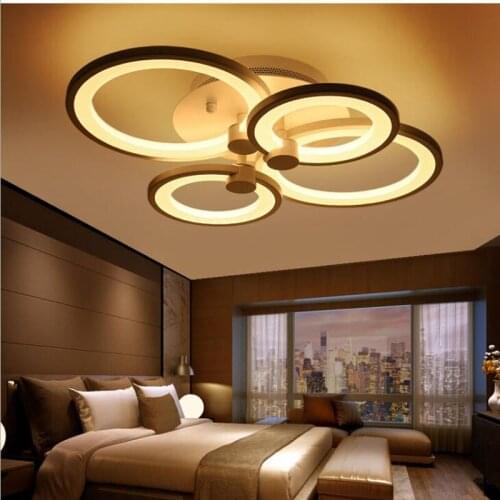 L Ring ceiling lamp living room lamp modern minimalist bedroom lamp personality art restaurant lamp study