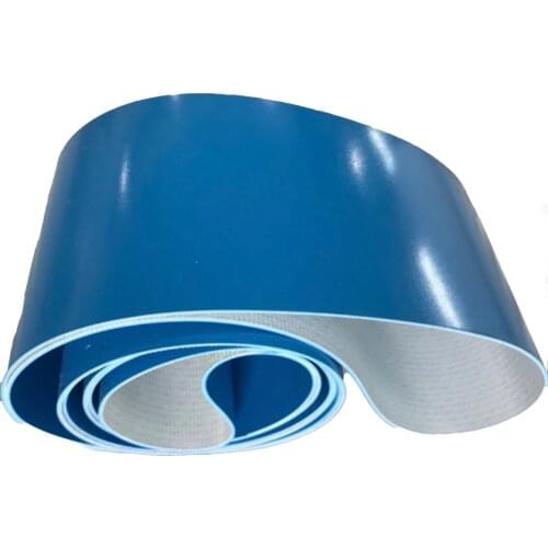 Can Customized)- 1500mm*200mm*2mm Blue Food Grade PVC Conveyor Belt Smooth
