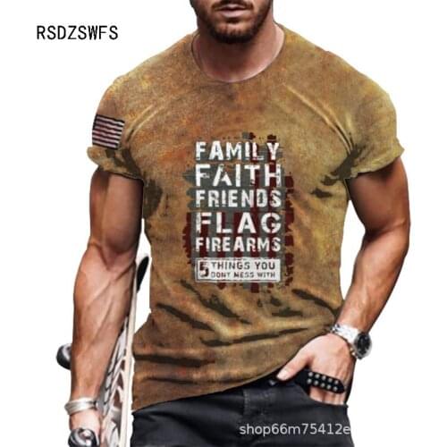 Retro Letter Fish 3D Print Men T Shirt 2021 Summer Oversized Short Sleeve Tees Fashion Street Clothes Handsome Man Casual Tops