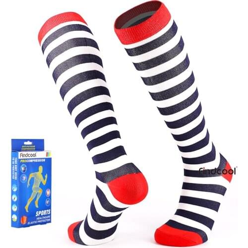 Findcool Men Compression Cycling Socks Quick Dry Wicking Socks Medical Varicose Veins Stockings Breathable Running Socks