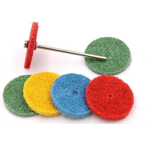 2.35/3mm Shank Fiber Grinding Head Nylon Wheel Pad Abrasive Tip With Rod Mini Brush Sanding Buffing Polishing Tools