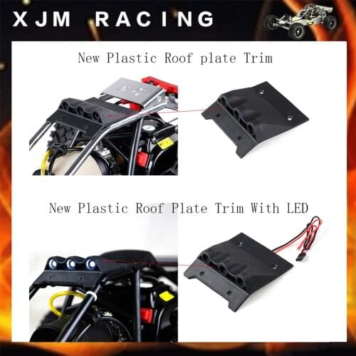 New Plastic Roof Trim Panel with LED Lights for 1/5 Hpi Rovan Kingmotor Mcd Gtb Racing Baja 5b 5t 5sc Truck Rc Car Parts