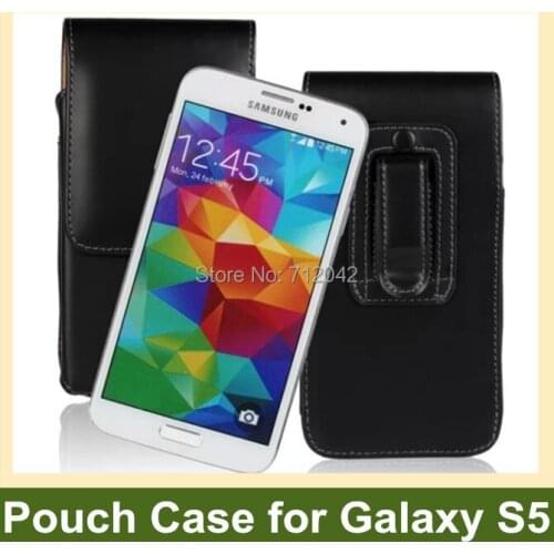 New Arrive Belt Clip PU Leather Vertical Flip Cover Pouch Case for Samsung Galaxy S5 SM-G900F Free Shipping