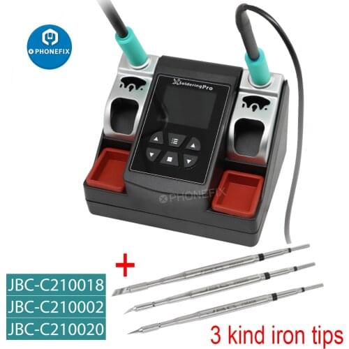 Xsoldering PRO Lead-free Soldering Station with Double Handle for JBC C210 C245 Soldering Iron Kit 2.5S Rapid Heating Station