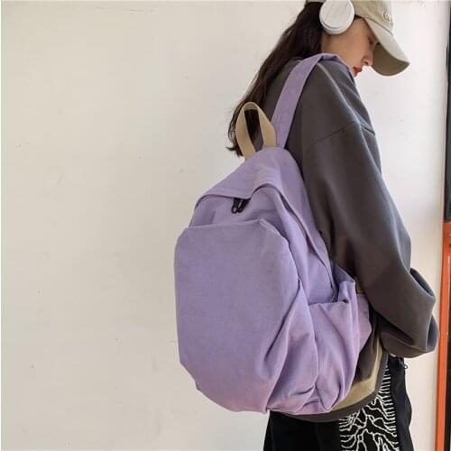Casual Fashion Backpack New Women Backpack Canvas School Bags for Teenage Girs Travel Shoulder Bag Multi Pocket Mochilas