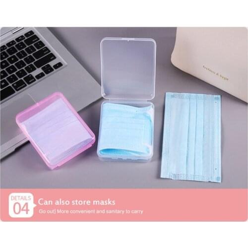 Transparent mask storage box portable disposable mask temporary storage folder folding storage box