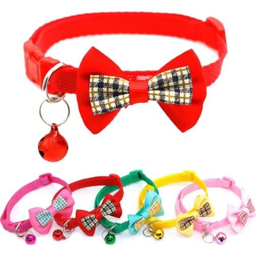 Bell Bowknot Sale Collar Necktie Puppy Kitten Dog Cat Pet 2021 Pet Supplies 1pc Cat Dog Bow Ties Candy Color Adjustable Bow Tie