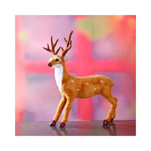 About 20x8x24cm christmas deer toy, hard model home decoration chirstmas gift h1190