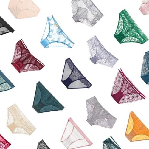Sexy womens mid rise panties multi styles available in sizes ladies lace see-through mesh underwear CYHWR