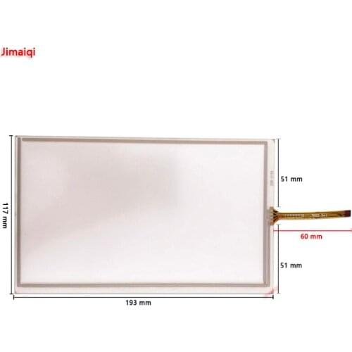 New 8'' inch 193mm*117mm 4pins resistance Touch screen for ZCR-2155 digitizer glass sensor panel touchpad replacement 192*116mm