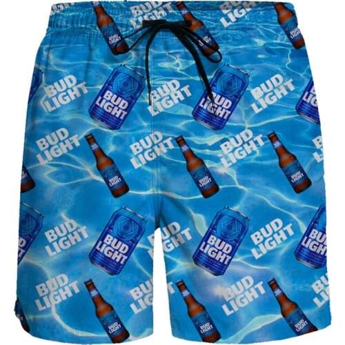 Casual Shorts Beer Festival Short Pants Breathable Quick Dry Beach Pants Running Sports Shorts Holiday Style Men Board Shorts