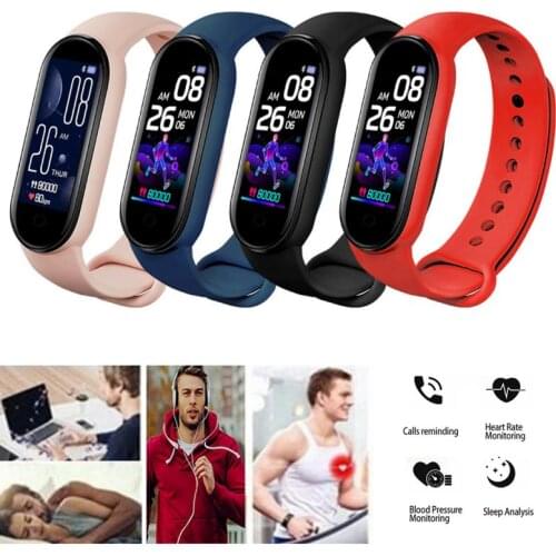 M5 Smart Band Watch Fitness Bracelet Sports Heart Tracker Smart Watches Wristband Blood Pressure Heart Rate For Kids Men Women