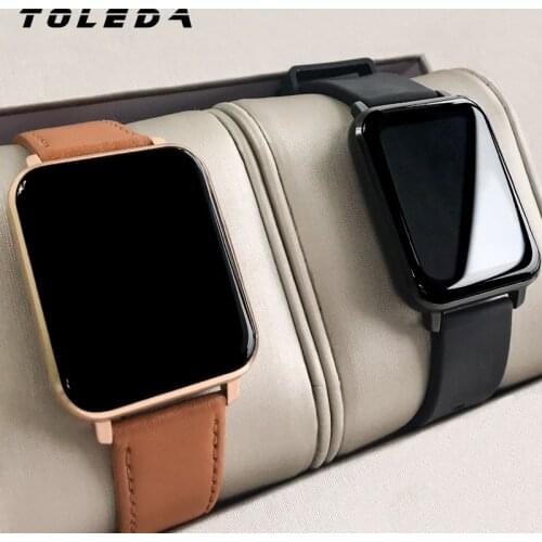 New Design Toleda T8 1.69‘’ Smart Watch 2021 Heart Rate Body Temperature Thermometer Fitness Tracker watches For Apple Men Women