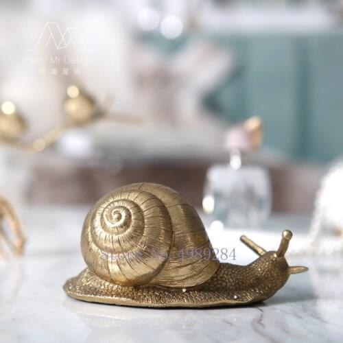 Nordic Creative modern snails Simulated animal Decorative ornaments Gold Desktop home Decorative ornaments Decoration