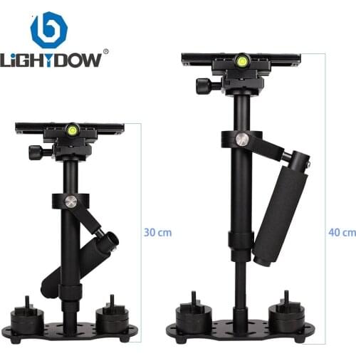 Lightdow S40/S60 40cm/60cm Aluminum Alloy Handheld Video Stabilizer Steadicam for DSLR Cameras Camcorders